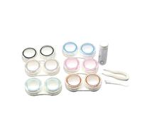 VALICLUD Étui à Lentilles en Plastique Compact et Léger avec Clapet Résistant et Sûr pour Lentilles de Contact pour Voyage et Usage Quotidien Contenant Portable