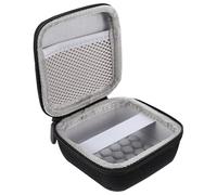 VALICLUD Étui de Chargeur Portable en Nylon Noir avec Crochet, Boîte de Rangement Antichoc pour Adaptateur Secteur, Gaine de Protection pour Câble de Données, Pochette Légère et