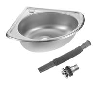 VALICLUD Évier pour Camping-Acier Inoxydable Multifonctionnel Design Simple et Élégant, Petit Lavabo Mural Cuisine de Camping-