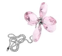 VALICLUD Extension de Chaîne Ventilateur Plafond Cristal Décoratif avec Fleur Filetée Rose Rallonge Suspendue Attrape-soleil et Carillon Apaisant pour Lumière Ventilateur Extérieur Jardin