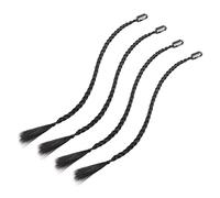 VALICLUD Extensions de Cheveux Tressées 4 Pièces Synthétiques Clips Tresses Longues Perruques à Frange Coiffure pour Sorties