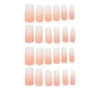 VALICLUD Faux Ongles à Coller Dégradés Nude 120 Pcs Capsules D’Ongles Amovibles Courts Ovales Carrés Manucure Rapide et Réutilisable pour Femmes Accessoires Nail Art Quotidien