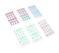 VALICLUD Faux Ongles pour Garçon et Filles 24 Pièces par Boîte, 6 Boîtes Patchs pour Nail Art, Décorations Cartoon Colorées, Manucure Diy, Accessoires Sûrs Adaptés Fêtes et Salons