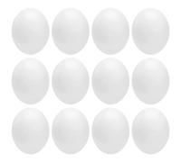 VALICLUD Faux Œufs en Plastique Lot de 12 pour Accessoires d'Élevage de Calopsittes et Décoration Chasse aux Œufs de Pâques