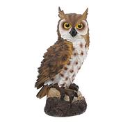 VALICLUD Figurine Chouette en Résine Marron pour Jardin Extérieur, Décoration D’Ornement Paysager Compacte, Statue Décorative Animalière Résistante, Accessoire Créatif Terrasse Et Pelouse