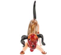 VALICLUD Figurine de Chien Réaliste en Verre Ambre Petit Modèle Cognitif Décoratif Ornement Animal en Verre Soufflé Présent Éducatif pour Garçon et Filles Décoration Intérieure et