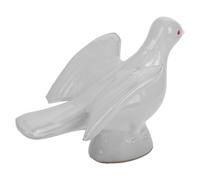 VALICLUD Figurine de Pigeon Céramique Blanche Statue Animale Décorative pour Jardin Patio et Salon Accessoire Symbolisant la