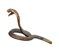 VALICLUD Figurine Serpent Laiton Massif Décoration Rétro Vintage Statue Solide Chinois Ornement de Bureau et Jardin Symbole de Transformation et Renouveau
