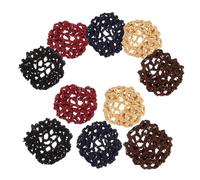 VALICLUD Filets à Cheveux pour Chignons de Danseuse, 10pcs, Maille Douce en Tissu Élasticité, Accessoires Coiffure Élégants pour Mariages et Danses