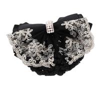 VALICLUD Filets à Cheveux Pour Chignons Lot De 2 Pcs Taille Unique Noir Filet à Chignon Clip Pour Femmes Employées De Bureau Uniforme Professionnel Couvre-chignon Élégant