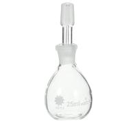 VALICLUD Flacon de Densité en Verre 25 Ml Bouchon, Bouteille pour Stockage de Réactifs, Usage en Laboratoire de Chimie Analytique