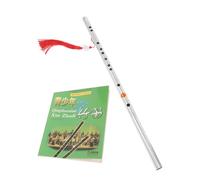 VALICLUD Flûte Dizi en Métal G, Acier Inoxydable Argenté, Instrument à Vent Chinois, pour Débutants et Musiciens Techniques, Son Précis, Design Traditionnel