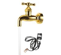 VALICLUD Fontaine de Jardin LED Robinet Invisible à Bec Décoratif Pompe à Eau 3W 4 LED Kit Complet Tuyau Ornement Lumineux pour Patio et Décoration Extérieure