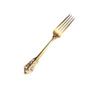 VALICLUD Fourchette à Dîner, Fourchette de Table en Acier Inoxydable, Style Cour, Or, Portable, pour Servir la Viande, Maison et Bureau