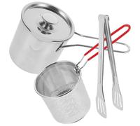 VALICLUD Friteuse de Table en Acier Inoxydable avec Pince, Pot Profond Facile à Nettoyer, Résistant la Déformation, Cuisine Maison