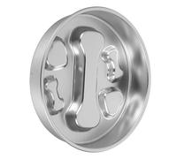 VALICLUD Gamelle Anti-Glouton en Acier Inoxydable pour Chiens et Chats, Bol Lent Plaque à Lécher en Métal, Base Antidérapante, Adaptée aux Chiots, Bol Mangeoire Lente pour Alimentation