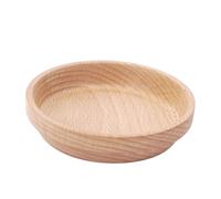 VALICLUD Gamelle pour Animaux en Bois de Hêtre Ronde Simple, Distributeur Résistant à l'huile, Étanche, Ne Se Fissure Pas, pour Petits Animaux comme Hamster