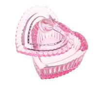 VALICLUD Godet à Ongles En Verre Cristal Cœur Avec Couvercle, , Petit Format, Collecte De Poussière, Pour Manucure Professionnelle Et Nail Art, Couleur Rose Irisée, Usage Beauté Et Soins Des Ongles