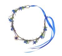 VALICLUD Gouttes d'eau entre les sourcils casque de fée pour femme couronne de fée casque de couronne de fleurs de fée couronne de fleurs de la Renaissance Plastique Bleu