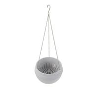 VALICLUD Grand Pot Suspendu à Arrosage Automatique en Plastique Blanc Jardinière Murale Grosse Taille 24 CM Chaîne Pot de Fleurs Auto-Irrigant Balcon Intérieur et Jardin