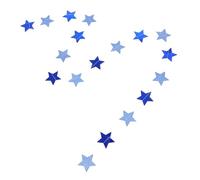 VALICLUD Guirlande Étoiles Argentées Suspendue 2M Papier Miroir Pailleté Décoration Anniversaire Mariage Garçon et Filles Salle de Classe