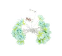 VALICLUD Guirlande Lumineuse à Fleurs Tissu Coloré LED à Piles Lampe Décorative pour Mariage Chambre Jardin et Fête Fleurs Roses et Vert Menthe Ajustables