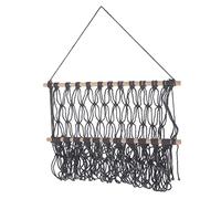 VALICLUD Hamac Mural De Chambre Tissé à La Main En Coton Gris, Support De Rangement Mural Macramé, Étagère Décorative Suspendue Pour Chambre D'garçon Et Filles, Salon Et Bureau