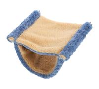 VALICLUD Hamac Suspendu pour Hamster et Chinchilla Taille L Bleu, Lit Doux en Tissu Léger Doublure Polaire, Accessoire pour Cage D’Animaux de Compagnie Adapté aux Petits Rongeurs