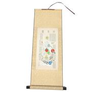 VALICLUD Hanging Scroll Human Diagram Silk Wall Decor Traditional Chinese Medicine Painting Taoist Health Illustration For Home And Office
