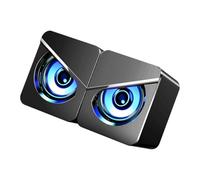 VALICLUD Haut-parleurs Filaires USB pour Ordinateur de Bureau et Portable, Enceinte Compacte à Double Haut-Parleur, Alimentation DC 5v, Son Surround Puissant pour Bureau, Maison et Gaming