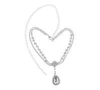 VALICLUD Head Chain Bridal Headpiece With Crystal Pendant Wedding Hair Accessory For Bride Elegant Forehead Chain For Special Occasions