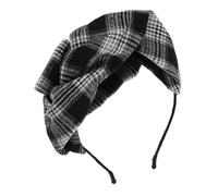 VALICLUD Headband Femme Vintage Avec Nœud Décoratif Accessoire Élégant Style Beret Casquette à Mi-chemin Tartan Pour Célébrations Et Quotidien