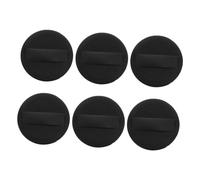 VALICLUD Houppettes De Maquillage Poudre 6 Pièces Ultra Fines En Cuir Pu Noir 54x4mm Disque Portable Pour Visage Et Fond De Teint Usage Quotidien