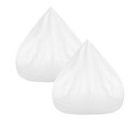 VALICLUD Housse Intérieure pour Pouf Grosse Taille 120x130 Cm en Tissu Mesh Respirant Blanc, Lot de 2 Doublures sans Rembourrage pour Canapé Paresseux, Salon, Chambre ou Coin Détente,