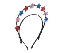 VALICLUD Independence Day Star Head Hoop bande de cheveux patriotique Stars Bandband Hairband brillant accessoires de cheveux du jour de l'indépendance bandeau étoile déesse Accueil