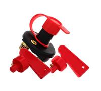 VALICLUD Interrupteur De Déconnexion De Batterie 2 Broches Avec Clé, Kit Coupe-batterie Étanche Rouge 12v Pour Camping-car, Bateau Et Véhicule Tout-, Isolation Batterie, Usage Intensif