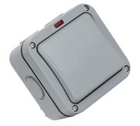 VALICLUD Interrupteur Électrique Extérieur Mural Étanche Ip65 20A, Poussoir Lumineux un Bouton Double Commande, Boîtier Robuste pour Jardin, Piscine et Éclairage de Terrasse, Usage