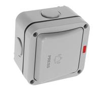 VALICLUD Interrupteur Étanche Extérieur à Bouton Poussoir pour Porte de Garage Résistant Pluie Compatible avec Systèmes de Contrôle Daccès pour Jardin Salle de Bain et Usage Extérieur