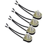 VALICLUD Interrupteurs Rotatifs Lot de 4 en Plastique et Cuivre Noirs Installation Facile pour Variateur de Lumière et Bouton de Lampe pour Plafonnier
