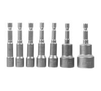 VALICLUD Jeu de Tournevis à Douille Hexagonale en Acier Carbone 7 Pièces 6-19mm Compatible Visseuse Électrique Facile à Utiliser pour Bricolage et Mécanique