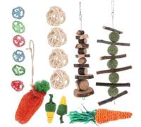 VALICLUD Jouets à Mâcher pour Lapins et Écureuils 16pcs en Matériau Synthétique, Favorisent Le Jeu et l'exercice Pendant la Croissance ou Quand Ils sont Seuls