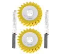 VALICLUD Kit 4 Pièces de Brosses de Charbon et Engrenage à Vis sans Fin pour Mélangeur, Accessoires de Rechange Moteur, Compatible Robots Pâtissiers, Facile à Remplacer, pour