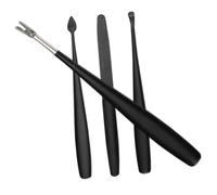 VALICLUD Kit D’outils Pour Cuticules D’ongles 4 Pièces En Acier Inoxydable, Coupe-cuticules, Fourchette, Lime à Ongles, Tondre Peau Morte, Soin Des Ongles, Usage Maison Et Professionnel