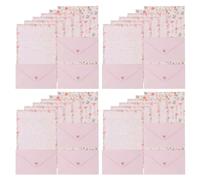 VALICLUD Kit de 4 Ensembles de Papier à Lettres Créatif A5 Motifs Fleurs et Animaux, Papier Impression et Création D'invitations, Style Élégant et Unique