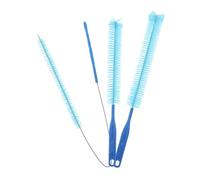 VALICLUD Kit de Brosses de Nettoyage Brosses Longues, Courbes et Courtes Poignée Ergonomique Bleu, Nylon et PP pour Sèche-Linge pour Tuyaux et Tubes en Verre, Nettoyage Buanderie