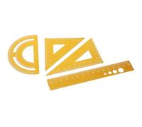 VALICLUD Kit de Règle en Alliage D'aluminium 4 Pièces Échelle Claire et Trou Portable pour Fournitures Scolaires la Maison L'école