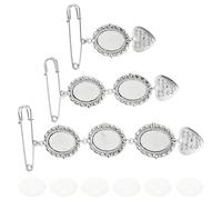 VALICLUD Kit de Supports de Broches Soi-Même Cadre Ovale, Plateau Photo en Matériau Résistant, pour Broches Souvenirs et Accessoires Personnalisés