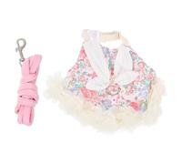 VALICLUD Kit de Vêtements de Lapin Harnais Laisse Intégrée Confortable et Doux Coton Déguisement pour Photos et Sorties Rabbit Pet