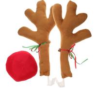 VALICLUD Kit de Voiture Renne Nez Rouge en Bois pour Décoration Extérieure de Noël pour Véhicules Utilitaires et Familles