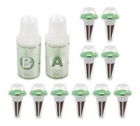 VALICLUD Kit Hydroponique Complet 10 Paniers de Culture Éponges de Culture et Dômes d'Humidité Transparents pour Jardin Intérieur sans Terre Système Hydroponique Étiquettes pour Plantes et